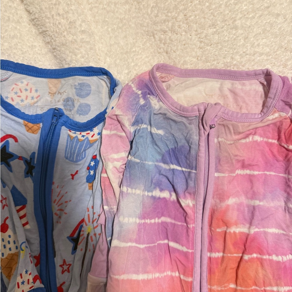 Two pack little sleepies onesies